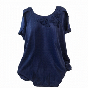 NWT Lane Bryant Navy Blue Floral Blouse